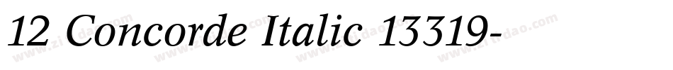 12 Concorde Italic 13319字体转换